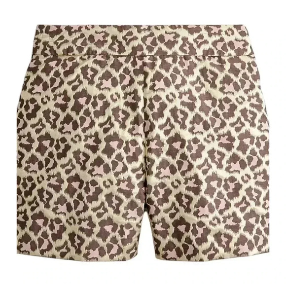 J CREW Trouser Short in Metallic Leopard Jacquard SZ 6 NEW with Tags! SOLD OUT - Picture 2 of 7